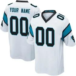 Carolina Panthers Customized Men's Game White Jersey - Nike