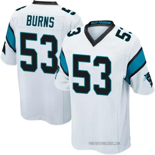 Carolina Panthers #53 Brian Burns Draft Game Jersey - White